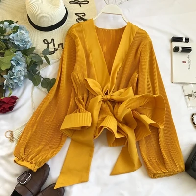 

2021 New Design Spring Women Fashion Chiffon Tops Blouse