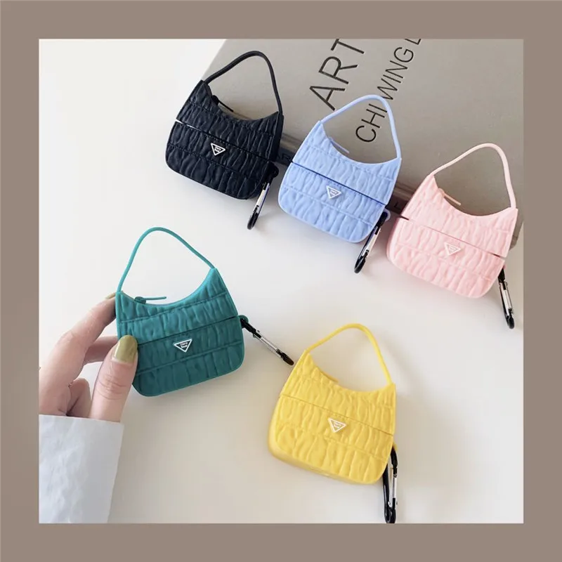 

Fashion Brand 3D Handbag for Airpods 1 2 Cases Wholesale Shockproof Silicone Cover for Air Pods Pro Headphone Accessories Bag