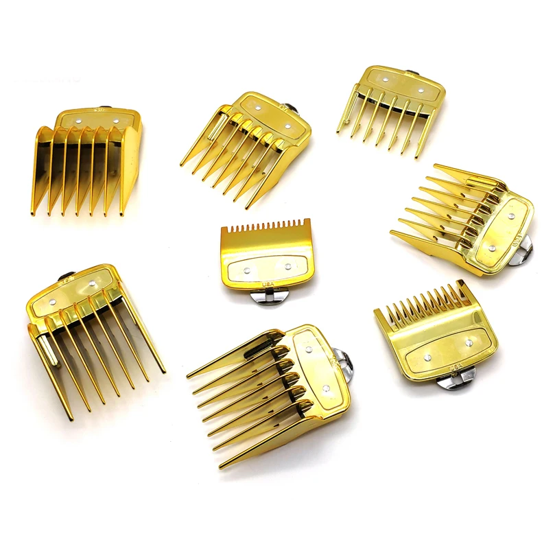 

8 Colors 8pcs Universal Hair Limit Comb Guide Trimmer Replacement, As photo