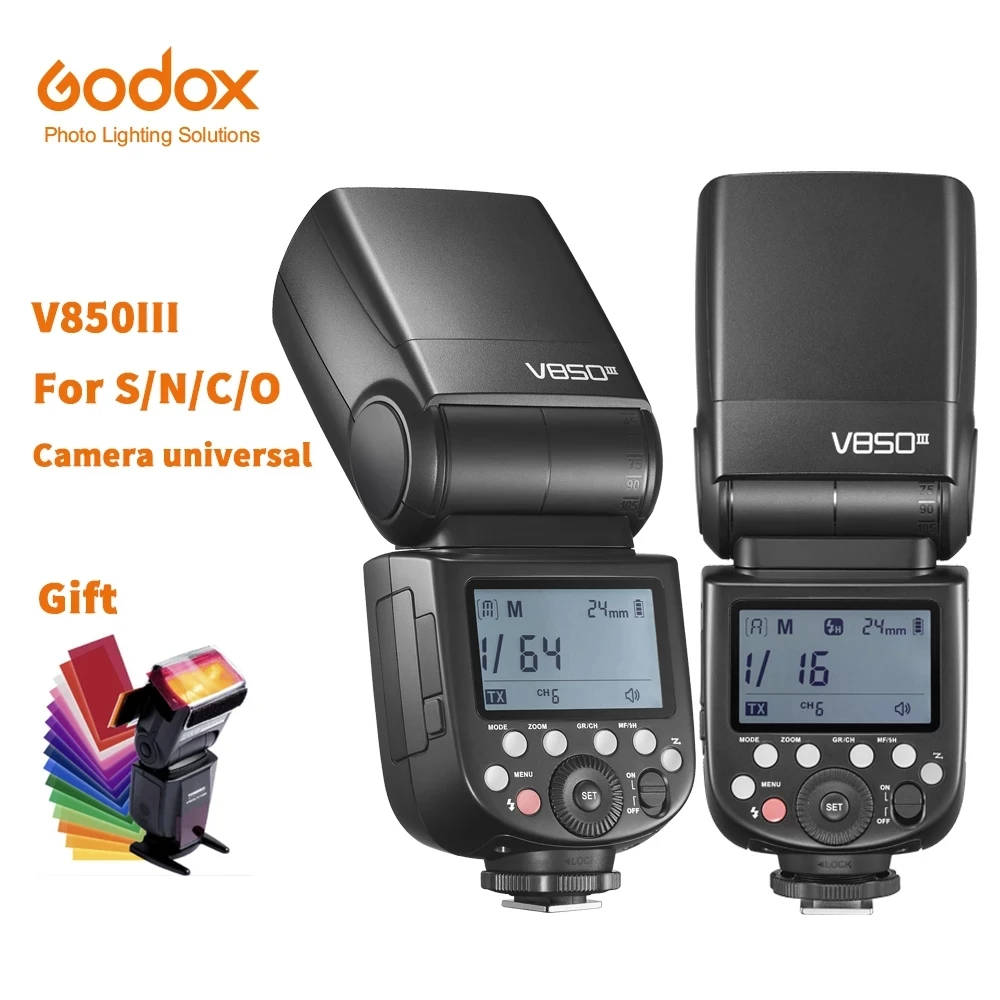 

Godox V850III Flash Video Light 76W 2.4G GN60 Wireless X System Li-ion Battery Speedlite for Canon Nikon Sony Pentax Olympus