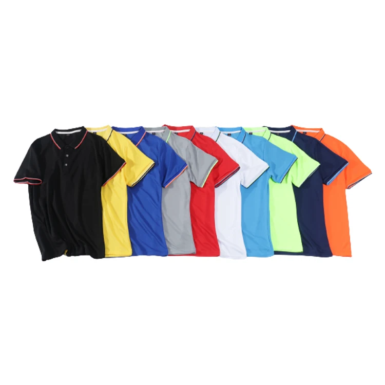 

2023 New Advertising t shirt Color Polyester Washable Collar Polo t shirt for promotion