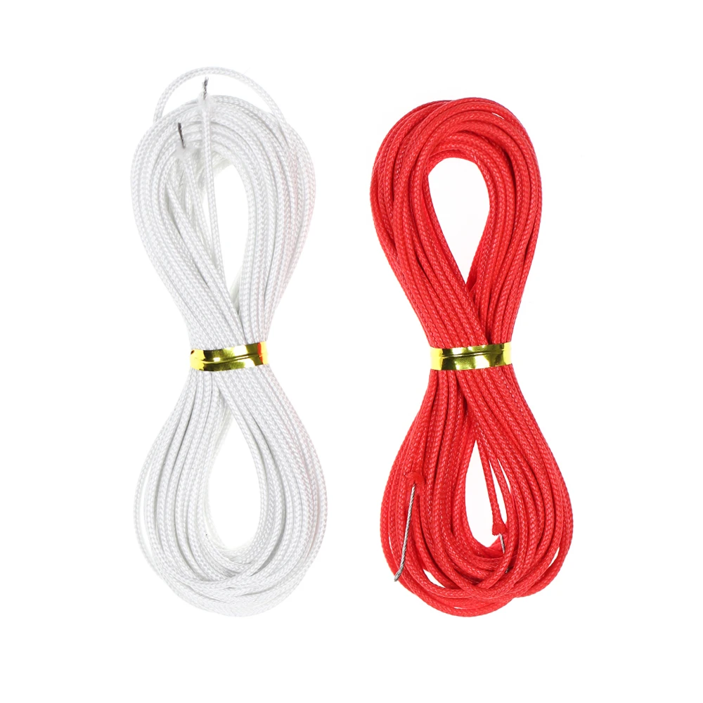 

Stainless Steel Wire Core PE Assist Hook Fishing Line Jig Fishhook Lure Braid Line Fishing Accessories Saltwater Line, Red and white