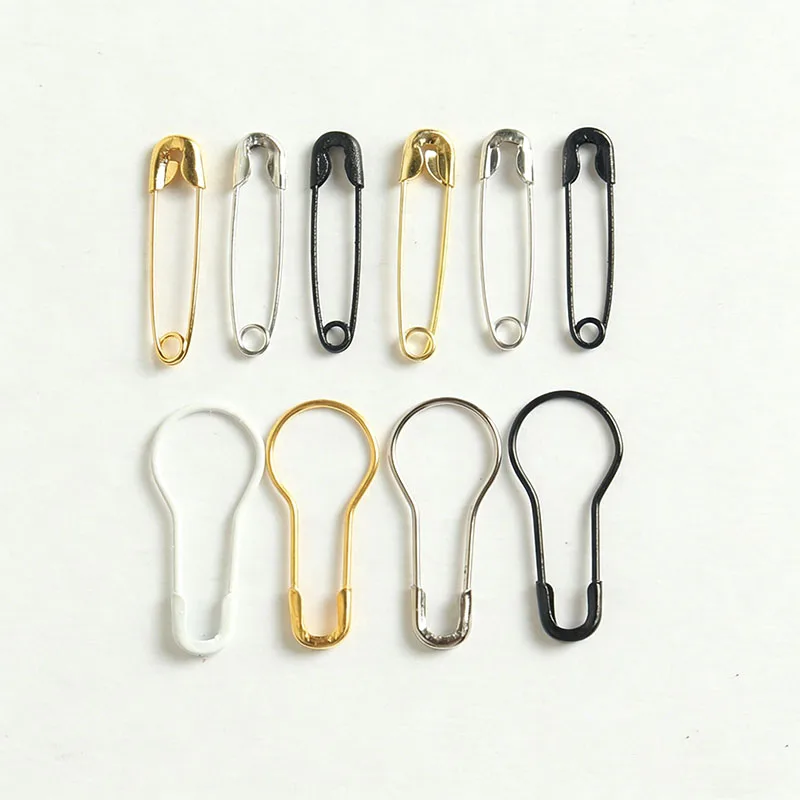 Colour Safety Pins Brass Material Iron Safety Pin Pear Shape Gold Safety Pin