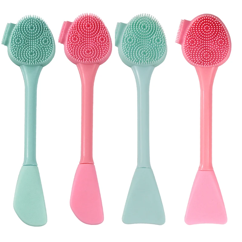 

2021 Hot selling amazon product 5 In 1 Face Cleansing Brush Clean Makeup Brushes, Mint green,pastel pink,mint green white,pastel pink white