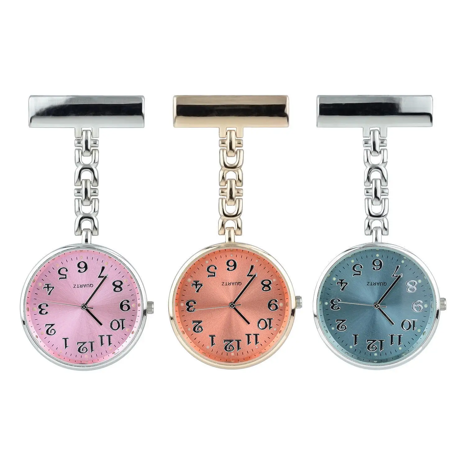 

Large Dial Nurse Watch Pocket Watch Factory Wholesale, Blue orange pink