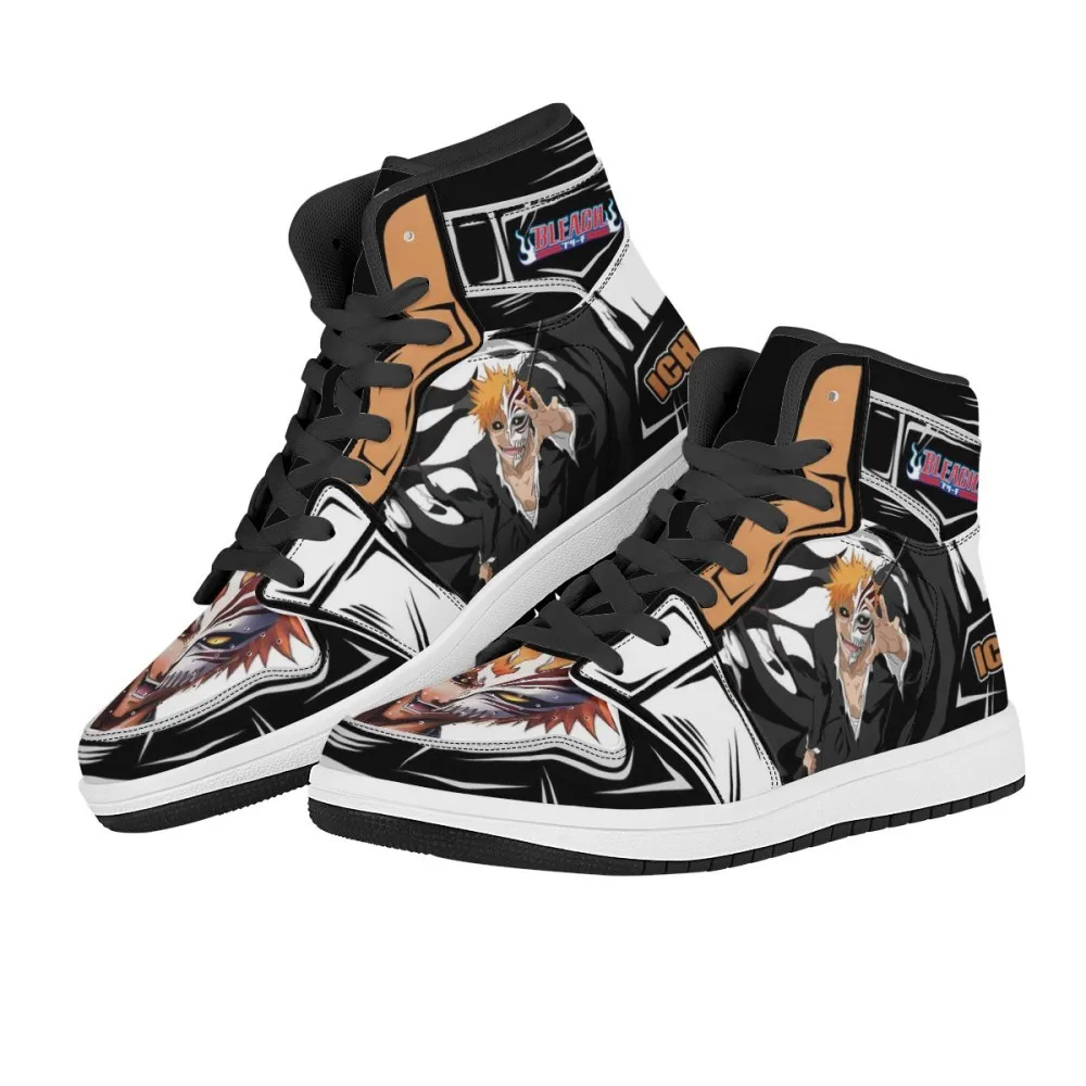 

Ziitop DIY Hifh-top Anime Shoes Mens Basketball Shoes Women Casual Shoes Men's Footwear, Black,white