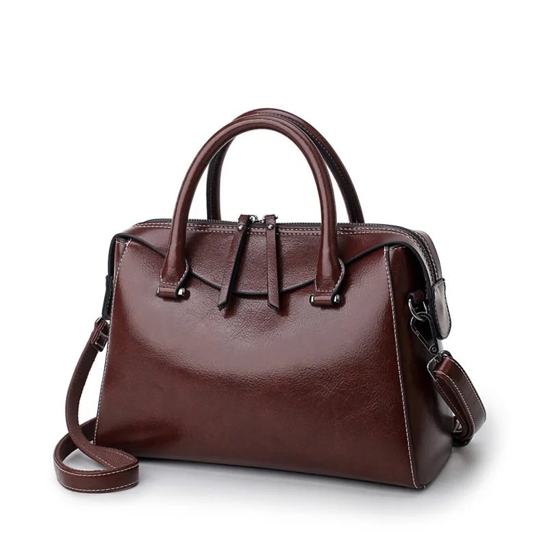 

High Quality Genuine Leather Handbags 2021 Ladies Fashion Large Capacity Portable Messenger Shoulder Designer Handbag Sac A Main