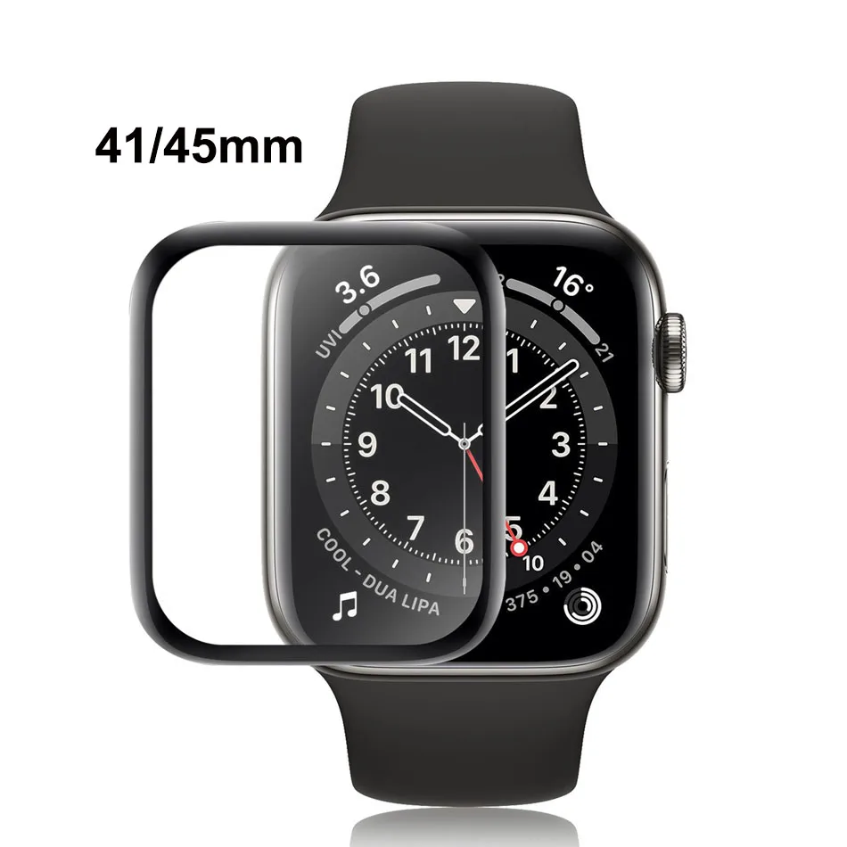 

COOLYEP Clear Tempered Glass Screen Protector for Apple iWatch Watch 7 41mm 45mm