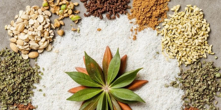 Colorful spice blend jars