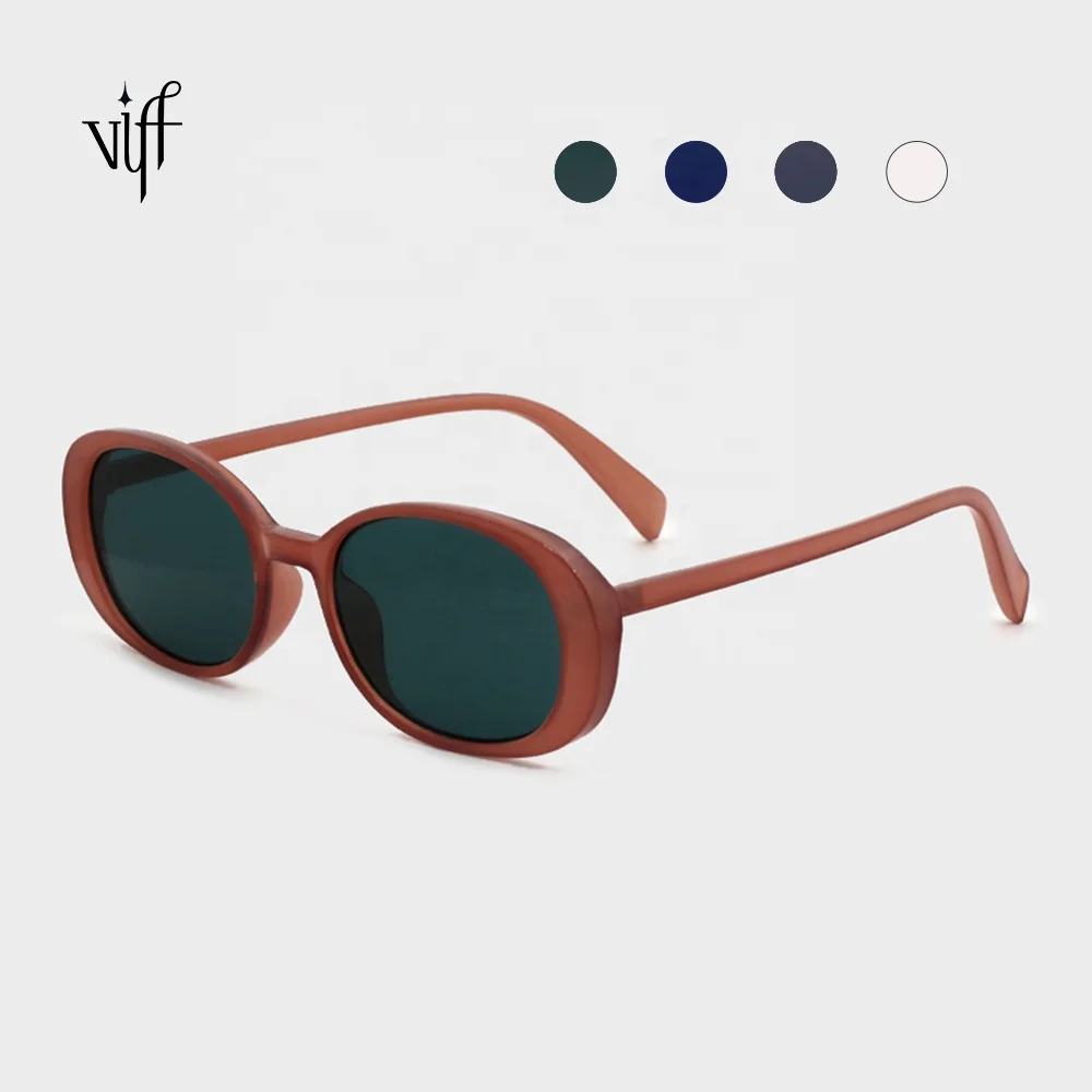 

VIFF High Quality Vintage Sunglasses HP20042 Custom Logo Oval Plastic Frame China Unique Shades Womens Sunglasses