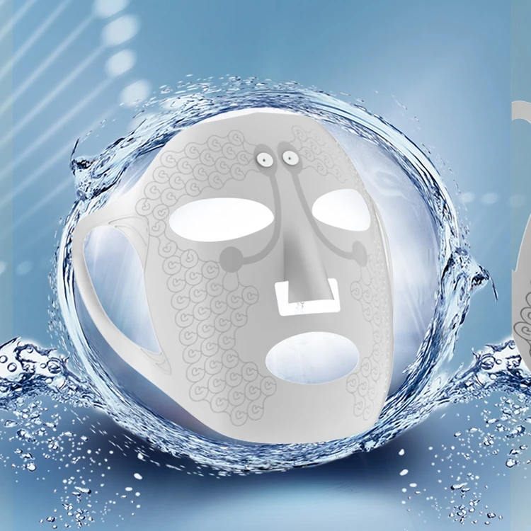 

Skin tightening beauty silicone vibrating face lift electric facial massage mask