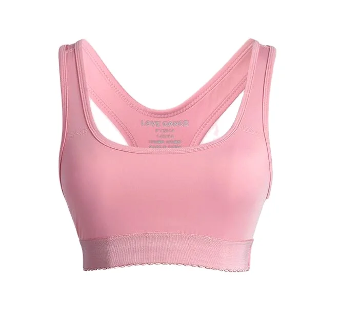 

Girls' thin breathable quick drying vest sports bra nylon female student underwear, Pink,blue