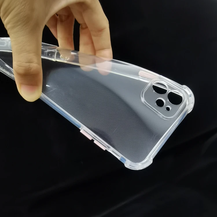 

Good 2.0mm Colorful Buttons Shockproof Bumper Clear Transparent TPU Mobile Phone Back Cover Case For Xiaomi Note 10 Pro