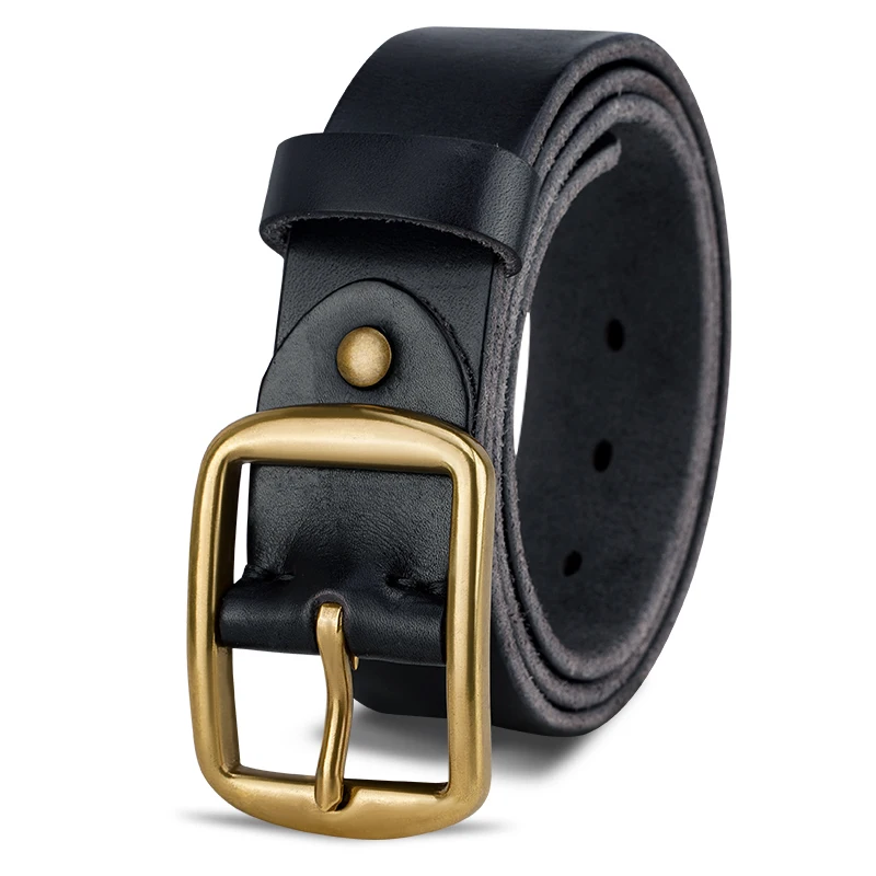 Wholesale Men Pin Buckle Leather Belt Business Men Custom Fashion Luxury Genuine Cow Leather Belt for Men