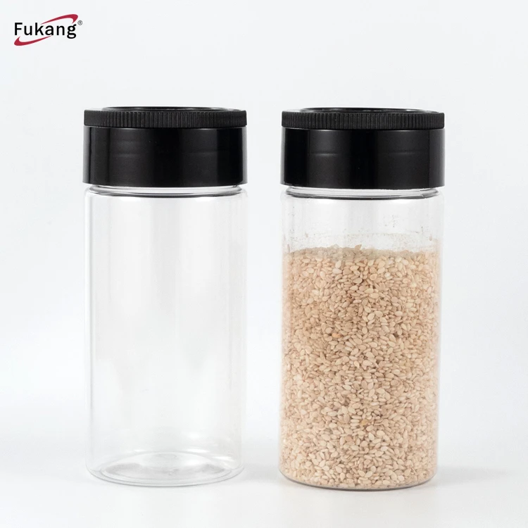 

Hot sale good quality plastic PET kitchen spice jar/container