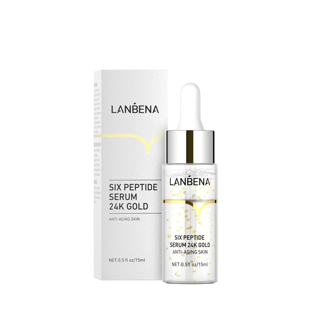 

LANBENA Wholesale Anti Aging Anti Wrinkle Nourishing Moisturizing 24k Gold Six Peptide Face Serum