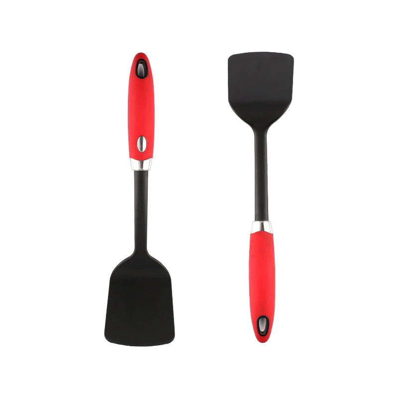 

Nylon Frying Spatula Non Stick Fried Fish Turner Pancake Flipper Cooking Tools, Red;customized