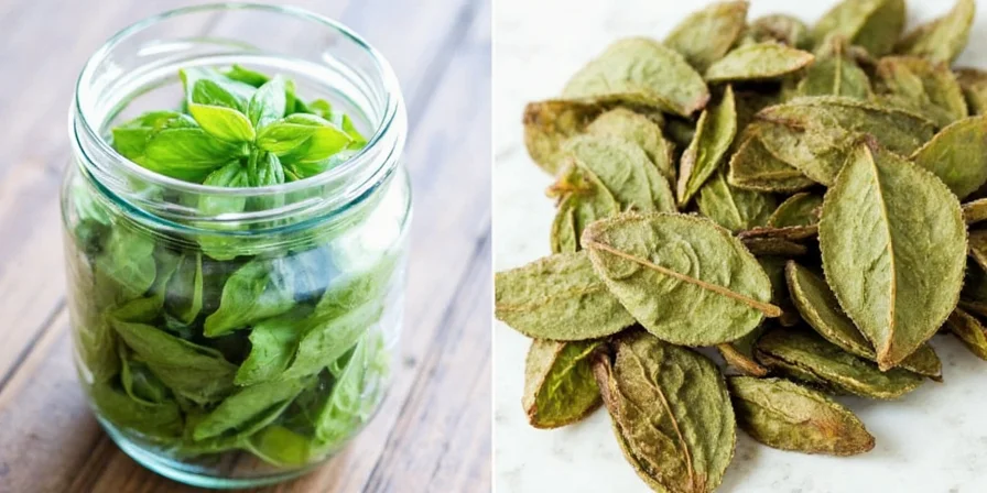 Different methods of drying basil including air-drying, oven-drying, and using a dehydrator