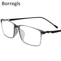 

Borregls TR90 Alloy Glasses Frame Men Myopia Prescription Eyeglasses Frames Screwless Optical Eyewear 9855