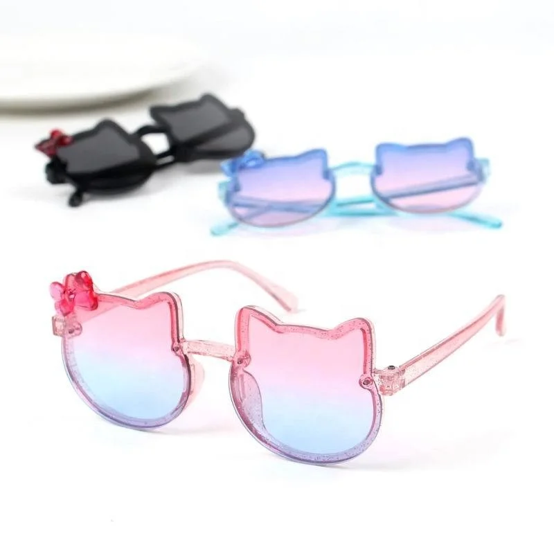 

New Trend Kids Sunglasses Bow Kitten Glasses UV-proof Baby Sunglasses Kids fashion glasses Custom Logo wholesale fashion glasses
