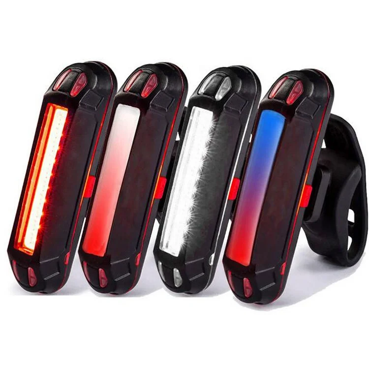 

Bicycle Safety Warning Lights Riding Tail Light USB Rechargeable Road Cycling Lamp Cob Led Rear Bike Light