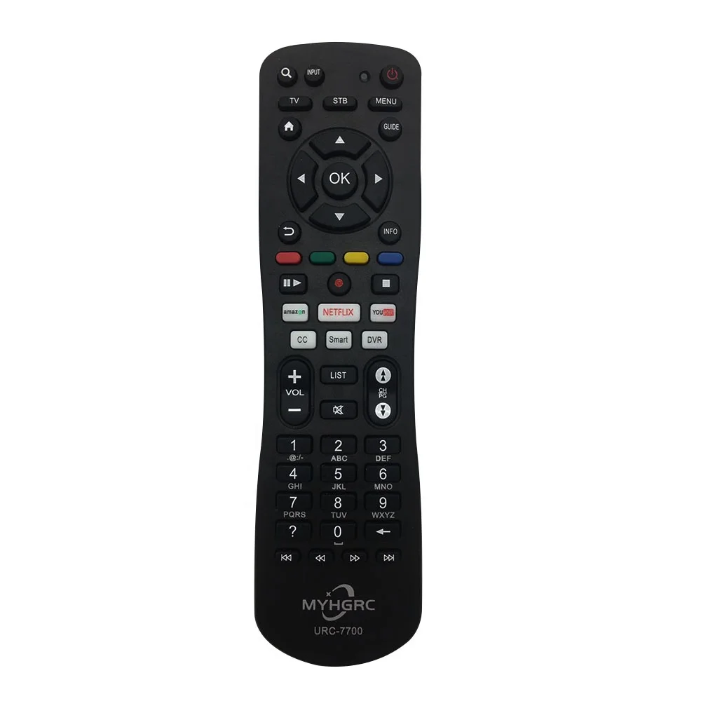 

URC-7710 TV STB 2 IN 1 universal remote control for LG SAMSUNG SONY TOSHIBA and other brands Smart TVs, Black/purple/rose red/blue