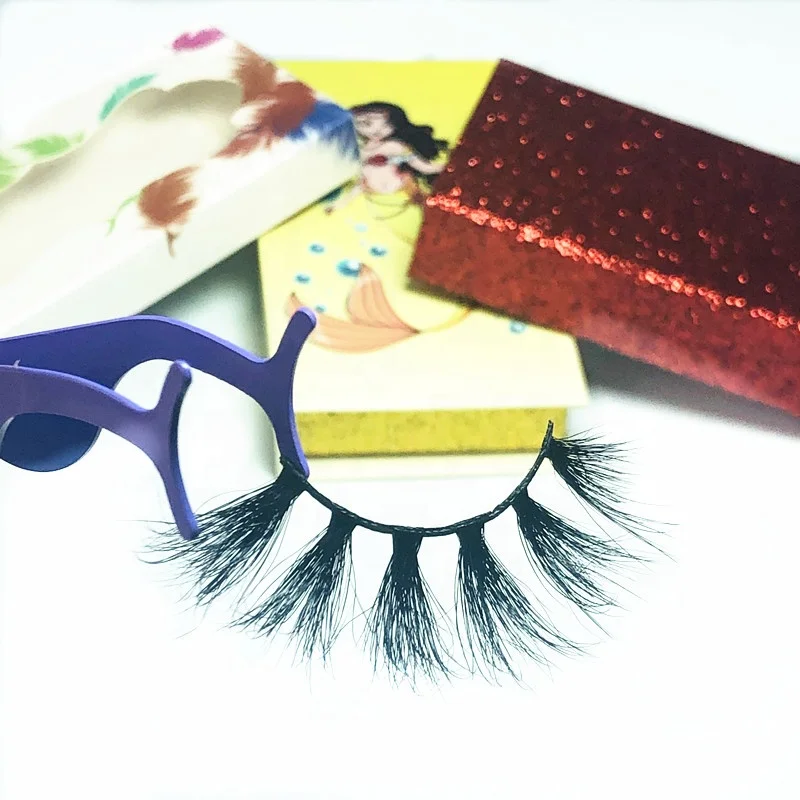 

3d Mink Eyelashes Vendor 25mm 5d Mink Lashes With Custom Eyelash Packaging Cruelty Free Eyelashes, Black color