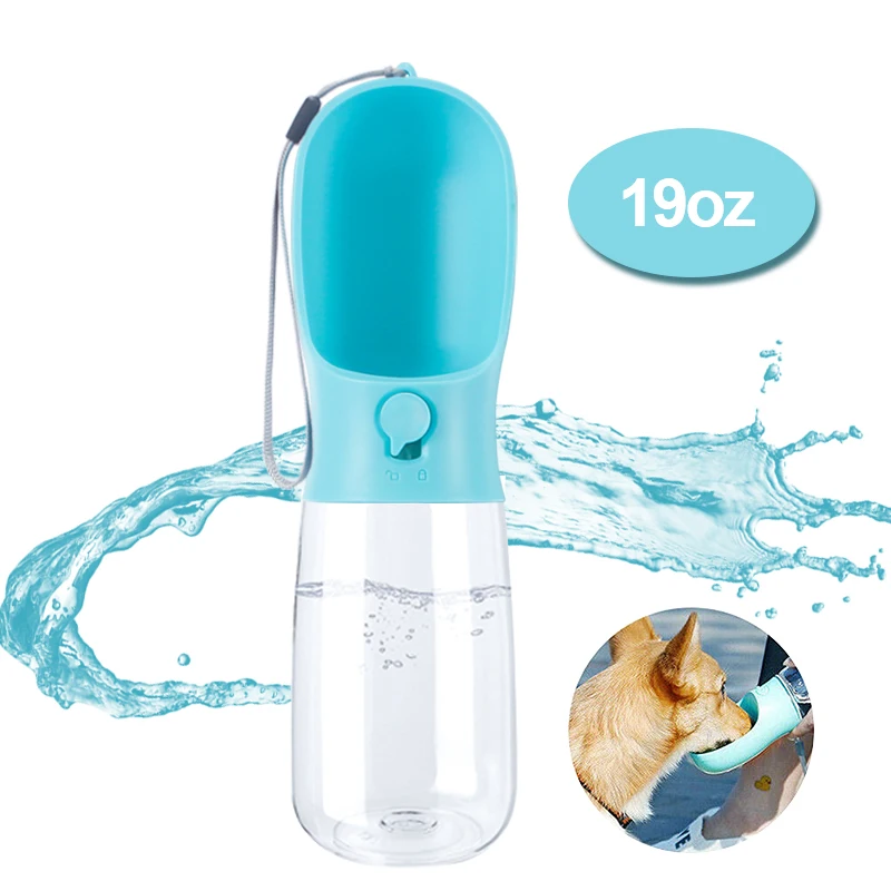 

550ml/19OZ Pet Leakproof Bottle Portable Water Dispenser Cup for Travel Outdoor, Pink/blue/white