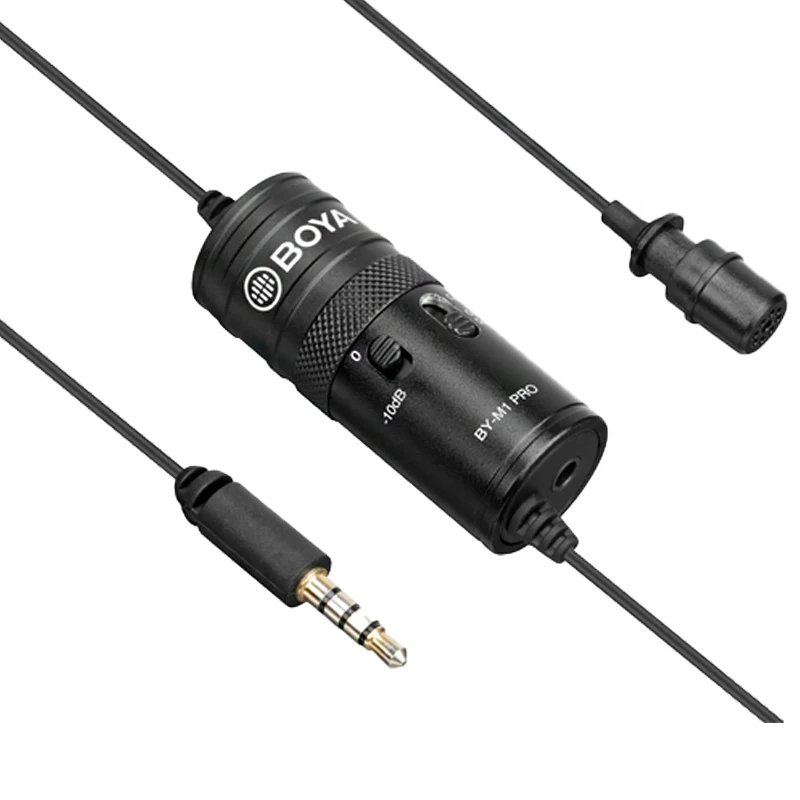 

Professional condenser lavalier microphone Boya M1 pro for live video, Black