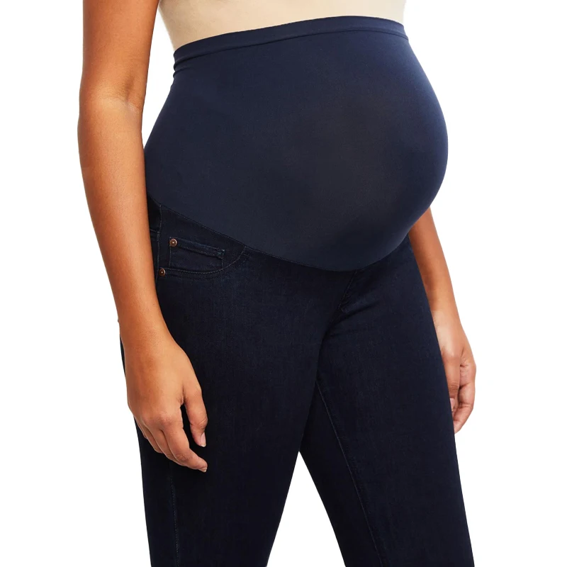 

DiZNEW OEM/ODM Maternity Jeans Pregnant Women Pustom Plus Size Denim skinny Comfort Elastic Pants, Customized color