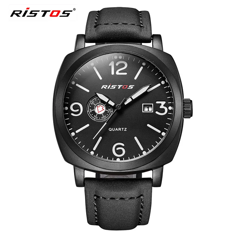 

RISTOS 9336 alloy quartz watch high quality fashion luxury vintage stylish design wholesale watch for mem, 1 colors