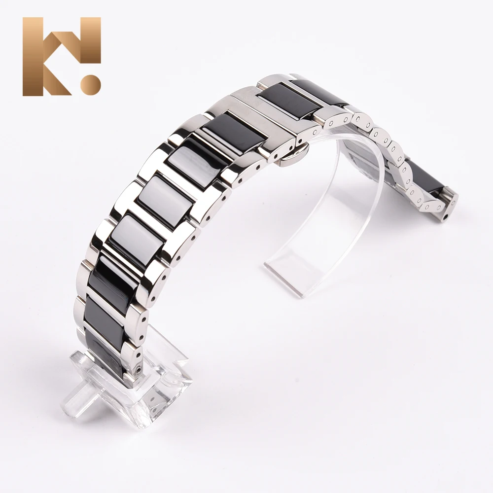 

KeepWin 2021 38 40 41 42 44 45 mm ceramic stainless steel apple watch band Strap Luxury Bracelet for iWatch, Customized colors