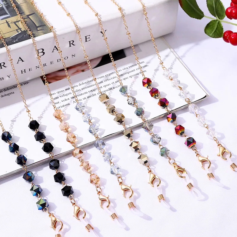 

Fashion Crystal Glasses Chain Masking Chain Gold Glasses Key Chains