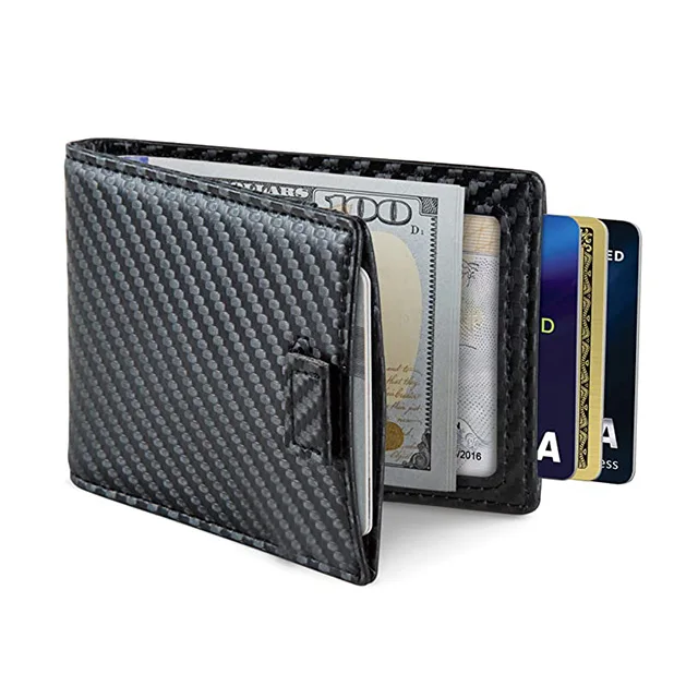 

Luxury high quality money clip genuine leather custom RFID wallet for men, Customized