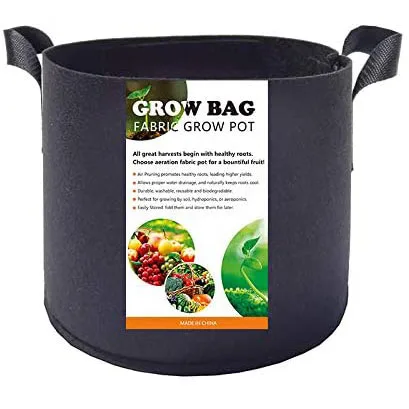 

TGB-A006D Wholesale 15 Gallons felt planting grow bags for home garden, Customized