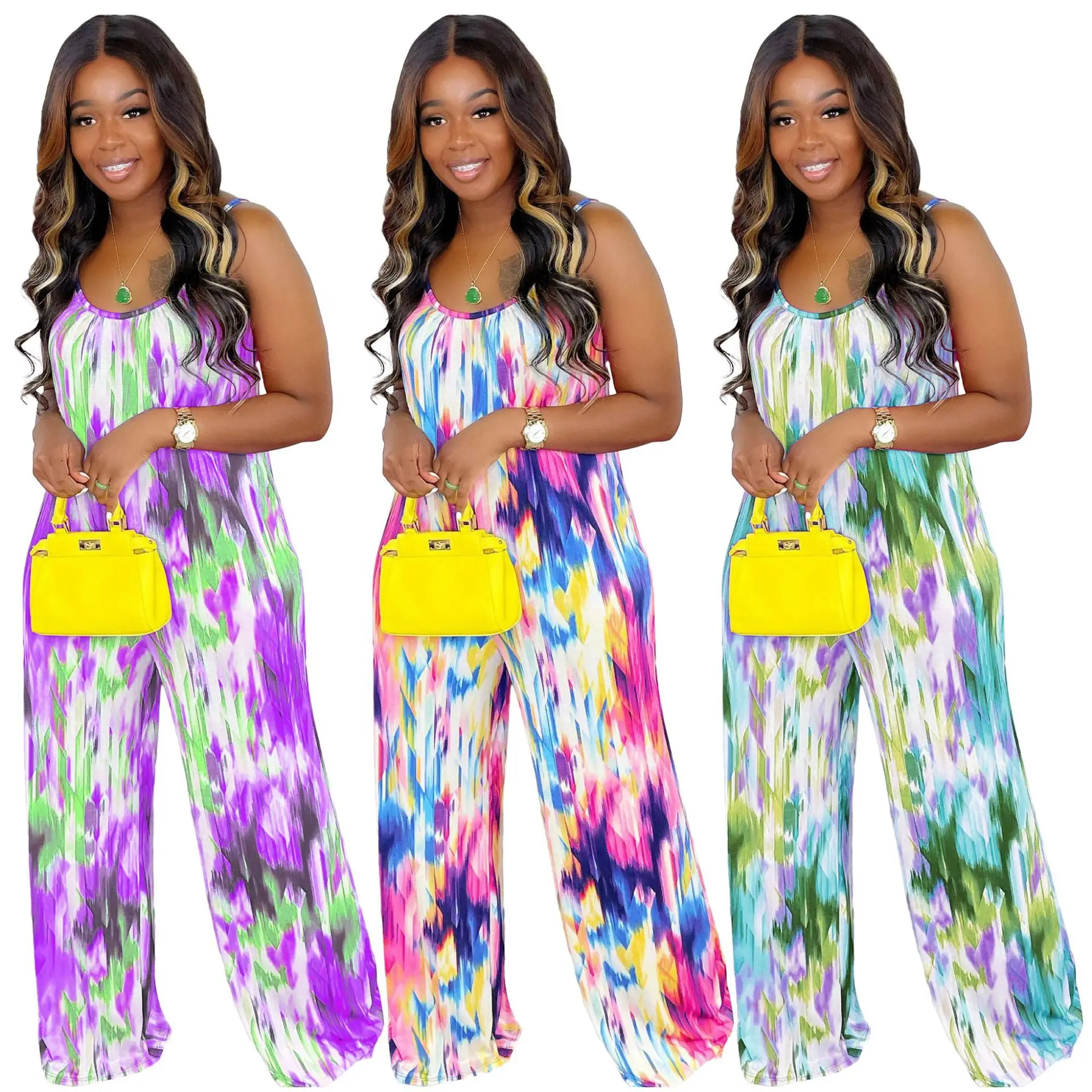 

10502-MX52 print sleeveless jumpsuit sexy one piece jumpsuits for women sehe fashion