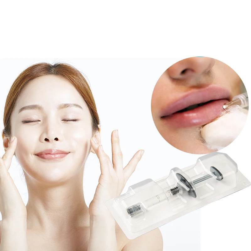 

1ml 2ml cross linked ha injectable hyaluronic acid dermal filler for lip, Transparent