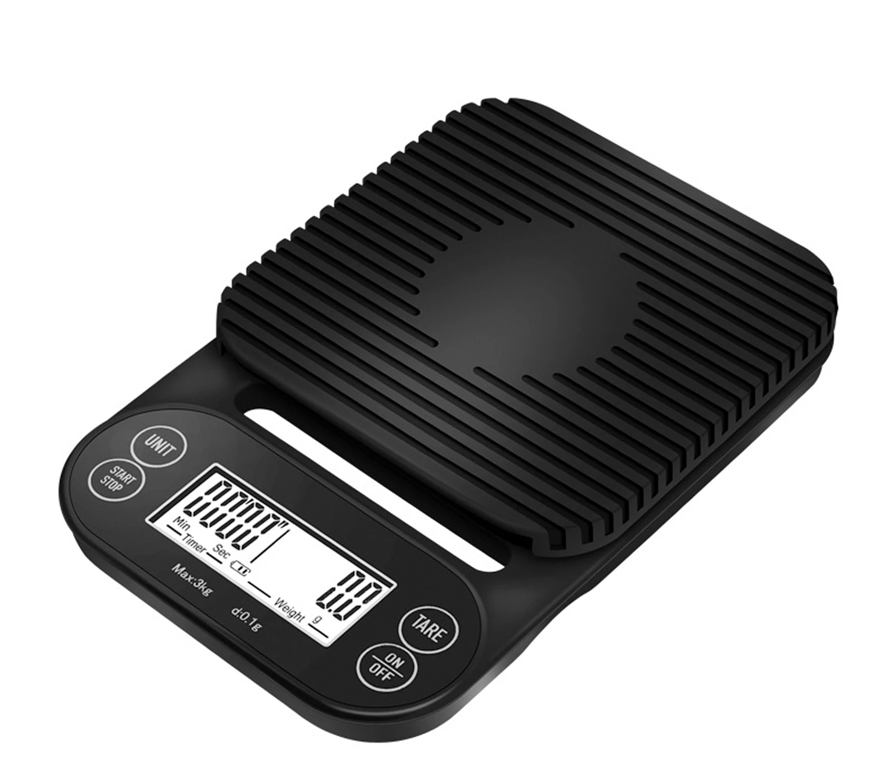 

Digital Coffee Scale With Timer Laboratory Balance Measuring Scale 3kg/0.1g, Black