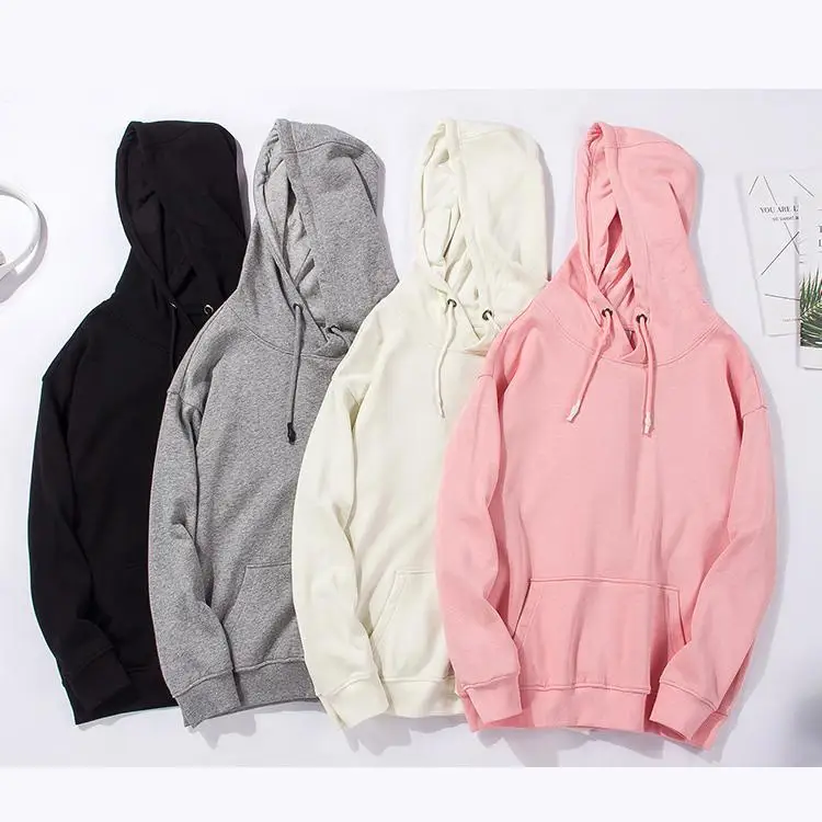 

Pullover French Terry Cotton Plain Hoodie Unisex