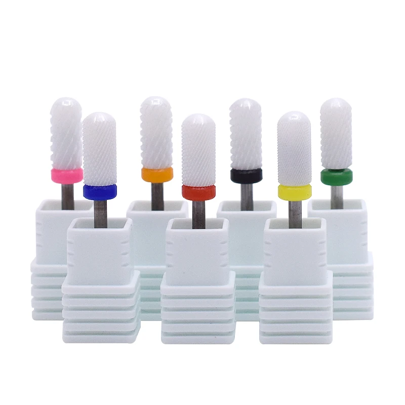 

Ceramic Nail Drill Bits Salon Manicure Ceramic Nail Polish Bits Tool Cleaning Electric Nail File Drill Bits, White/customized