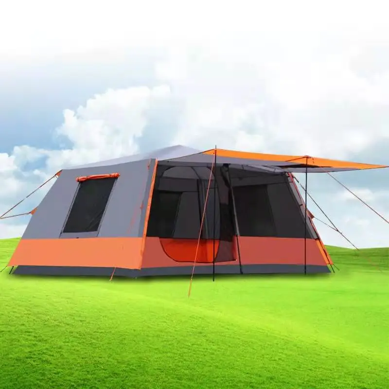 

8 10 Persons Outdoor Automatic Waterproof 2 Bedrooms 1 Living Room Big Camping Family Tent for sale