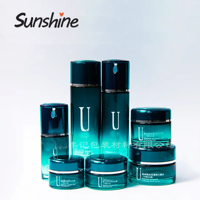 

Transparent Luxury modern Customized color coat Oval bottle glass creams bottle cosmetic packaging