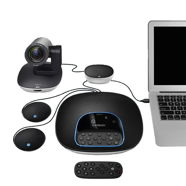 

Original HD Logitech CC3500e Brio Group Video Conference Steaming Webcams, Black