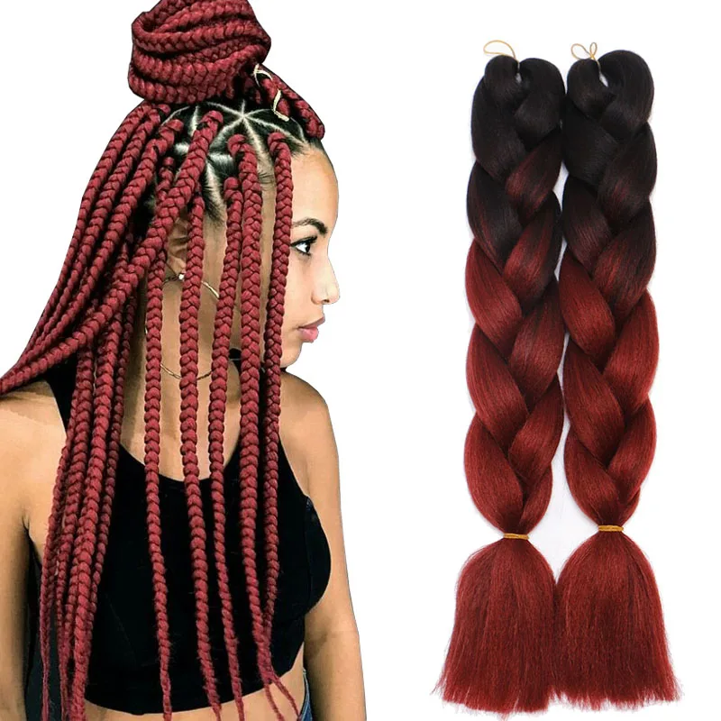 

24inch soft Yaki afro kinky ultra jumbo braid hair bulk wholesale synthetic braids african expression braiding hair, Per color two tone three tone color more than 55 color aviable