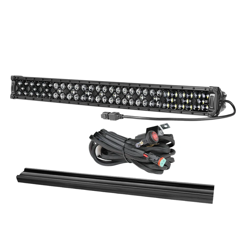 

Black Panel Combo Beam 33 Inch 210W Perfect Led Mahine Work Light Bar With Car Wiring Harness