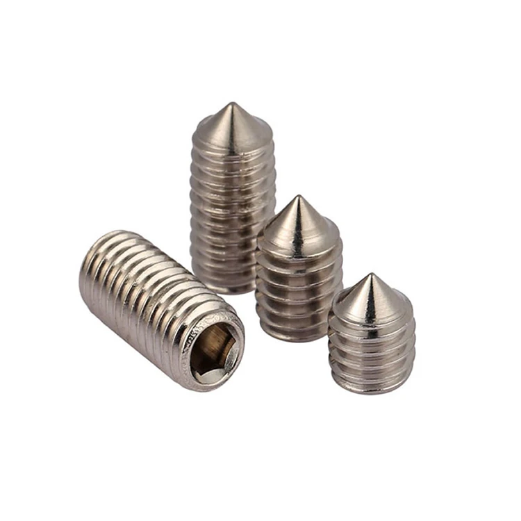 
M3*8mm DIN914 Grub Screw Hexagon Socket Set Screws Cone Point 