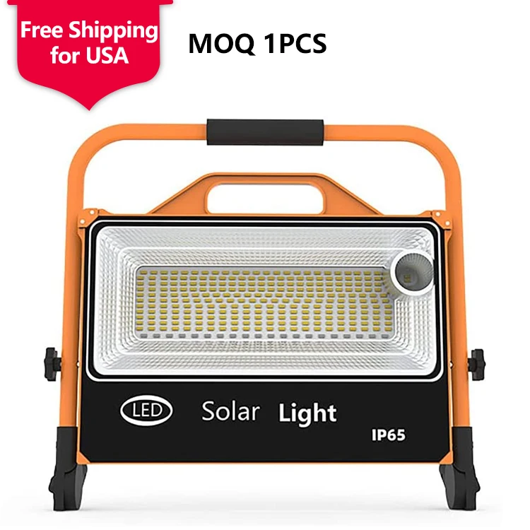 

US Stock Portable Outdoor Waterproof Ip65 100w 200w ABS Smd Emergency Solar Led Flood Light