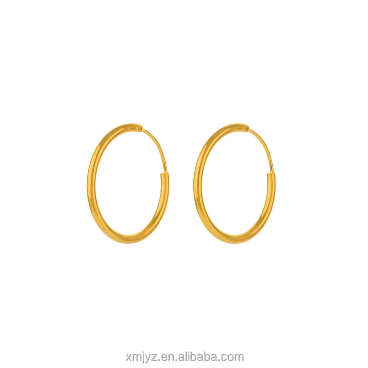 

Net Red Exaggerated Simple Personality Temperament Sleek Hoop Earrings Round Face Thin Earrings Female Generation