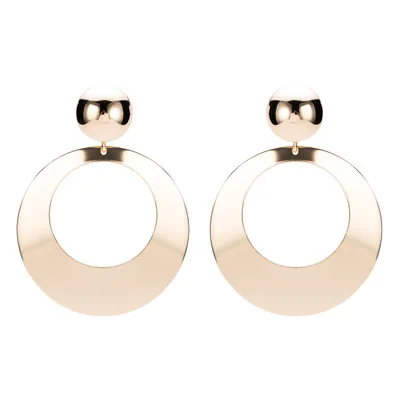 

European Style Exaggerated Gold Plated Round Earring For Women