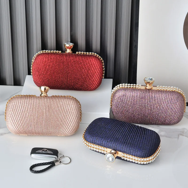 

Wholesale good quality velvet clutch bag fashion elegant ladies banquet rhinestones evening bags clutch dinner bag for women